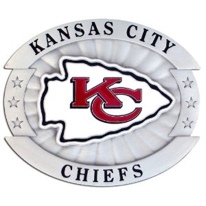 Kansas City Chiefs Oversized Decorative Attractive Pewter metal Belt Buckle